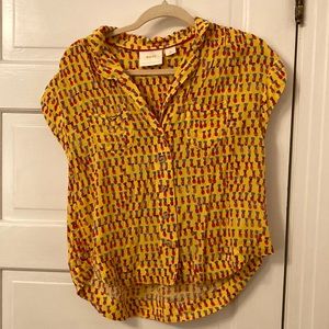 Maeve by Anthropologie pineapple blouse